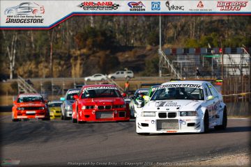 Poleman Fameliaris leads the way into turn two