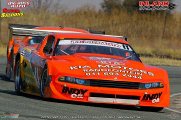 Big Boss Auto Super Saloons's poleman Ben Morgenrood (Ford Mustang) and Mackie Adlem (Jaguar)
