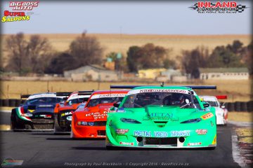 Poleman Devin Robertson (Chev Corvette) took the win in both Big Boss Auto Super Saloons races