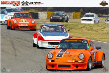 Freddie de Kock (Porsche 911 RSR) and Philip Pantazis (Datsun IMSA 260Z) in tow