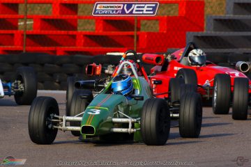 A determined Schriks got past Grobler to take the lead on lap three